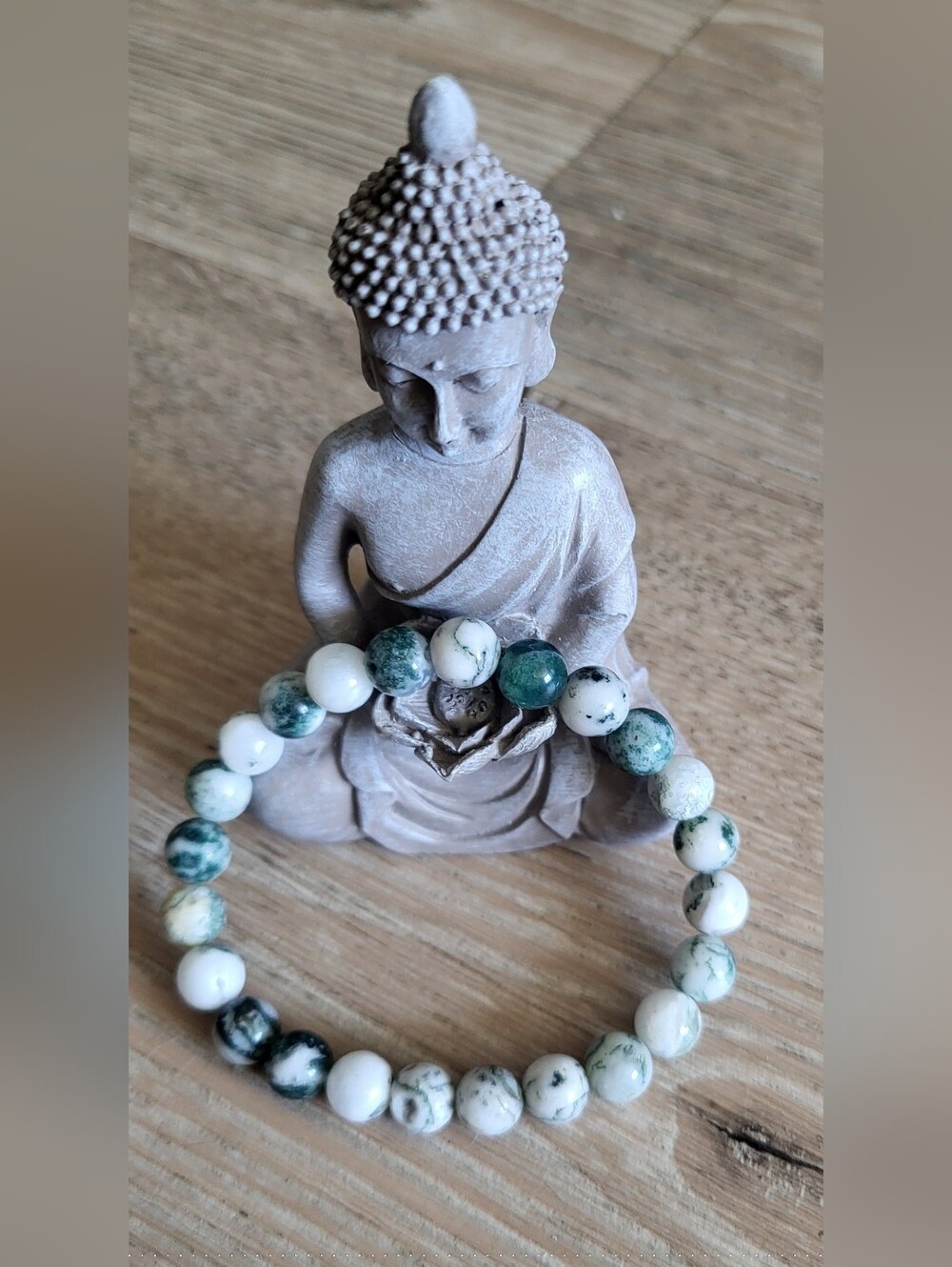 🌿 Tree Agate Beaded Bracelet 🌿